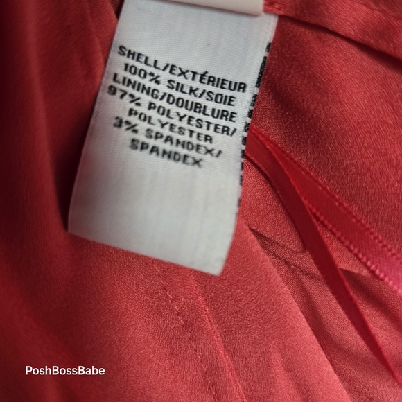 DVF AUBREY TWO OCEAN CORAL 100% SILK GOLD CHAIN NECKLINE BLOUSE SLEEVELESS - Picture 9 of 9